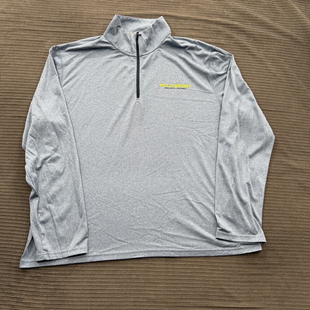 Polo Sport Ralph Lauren Pullover Mens 2XL Blue Performance Quarter Zip Athletic